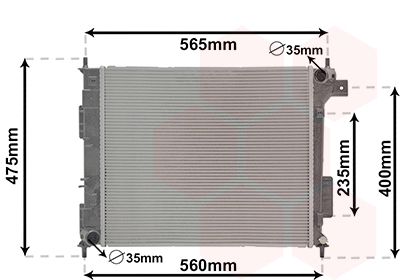 Radiateur refroidissement moteur VAN WEZEL 83012721