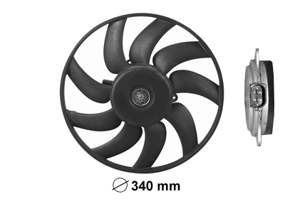 Ventilateur de refroidissement du moteur VAN WEZEL 0327747