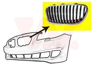 Grille de calandre VAN WEZEL 0617513