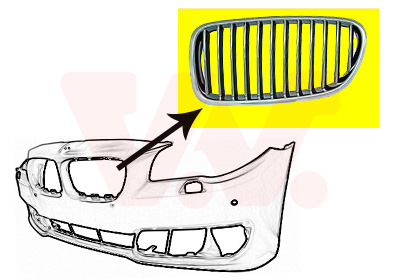 Grille de calandre VAN WEZEL 0619511