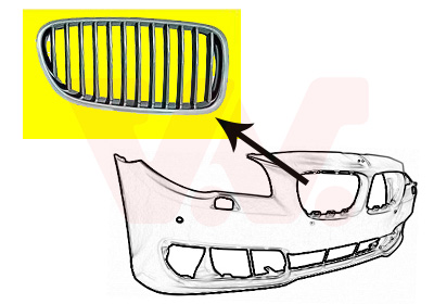 Grille de calandre VAN WEZEL 0619512