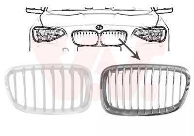 Grille de calandre VAN WEZEL 0633513