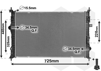 Radiateur refroidissement moteur VAN WEZEL 09012710