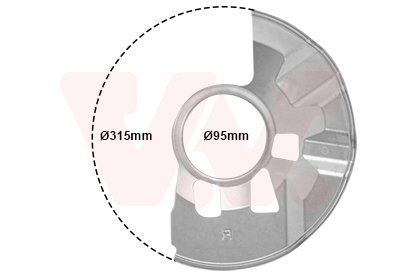 Déflecteur de disque de frein VAN WEZEL 2754371