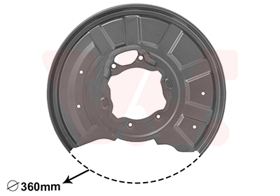 Déflecteur de disque de frein VAN WEZEL 3044374