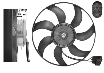 Ventilateur de refroidissement du moteur VAN WEZEL 3749744