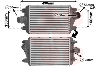 Intercooler (échangeur) VAN WEZEL 74004080