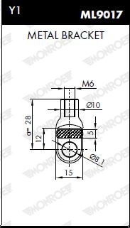 Vérin de capot MONROE ML5421