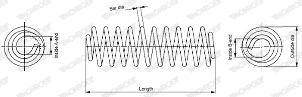 Ressort de suspension MONROE SE3681