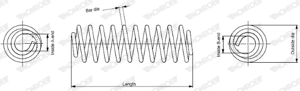 Ressort de suspension arrière MONROE SP3381