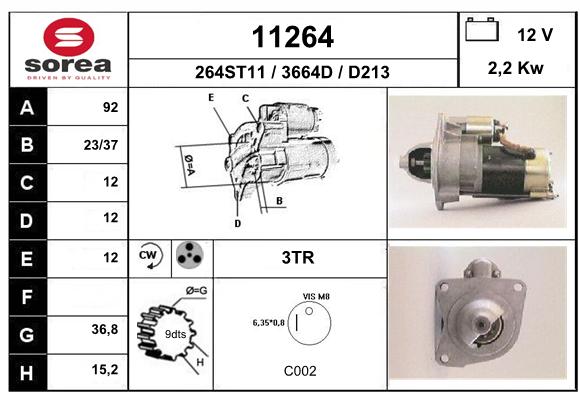 Démarreur SEEAC 3664D