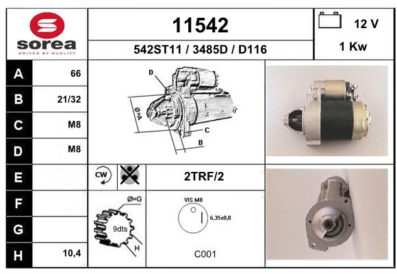 Démarreur SEEAC 3485D