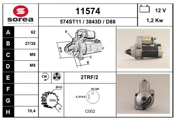 Démarreur SEEAC 3843D