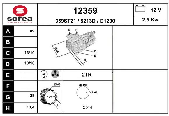 Démarreur SEEAC 5213D