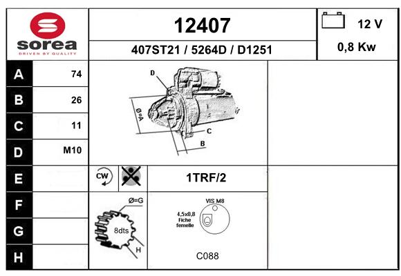 Démarreur SEEAC 5264D