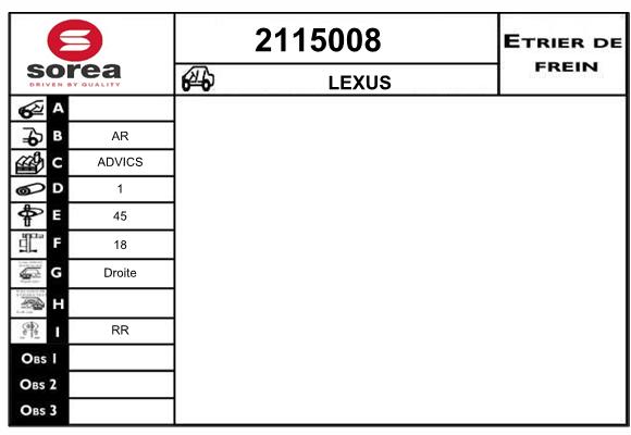 Etrier de frein SEEAC 4115008