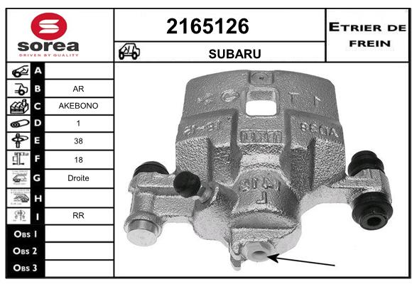 Etrier de frein SEEAC 4165126