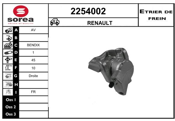 Etrier de frein SEEAC 4254002