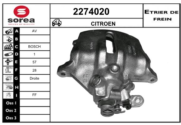 Etrier de frein SEEAC 4274020