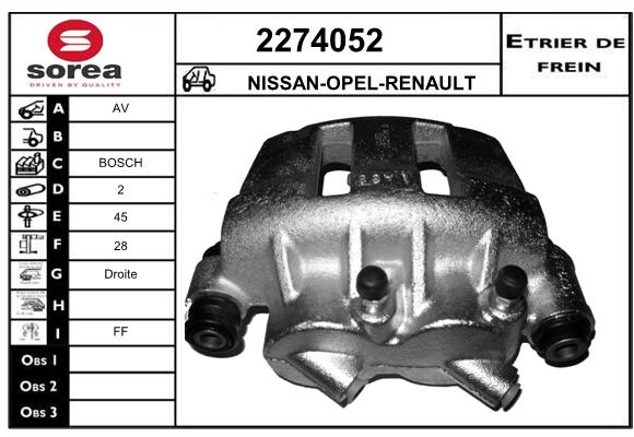 Etrier de frein SEEAC 4274052