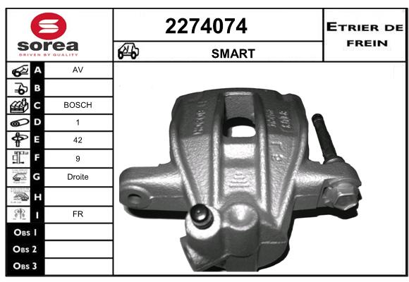 Etrier de frein SEEAC 4274074