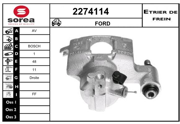 Etrier de frein SEEAC 4274114