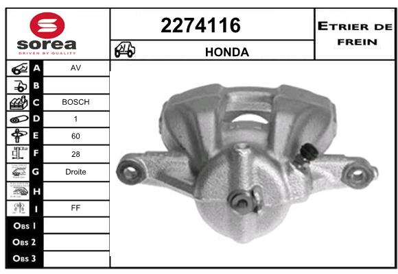 Etrier de frein SEEAC 4274116