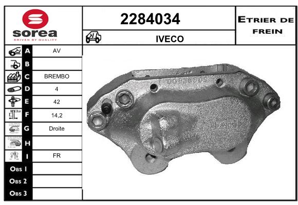 Etrier de frein SEEAC 4284034