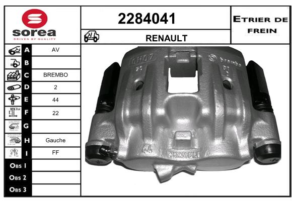 Etrier de frein SEEAC 4284041