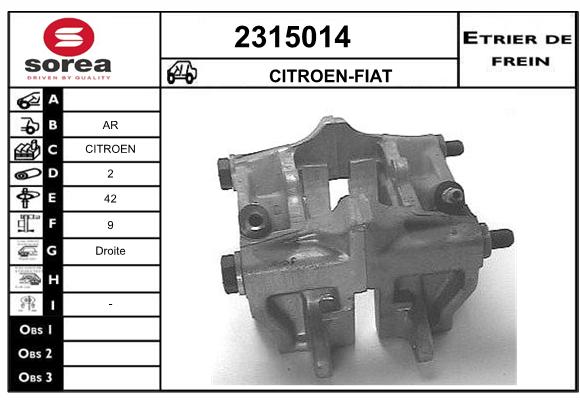 Etrier de frein SEEAC 4315014