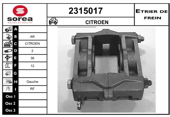 Etrier de frein SEEAC 4315017