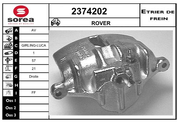 Etrier de frein SEEAC 4374202