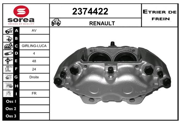 Etrier de frein SEEAC 4374422