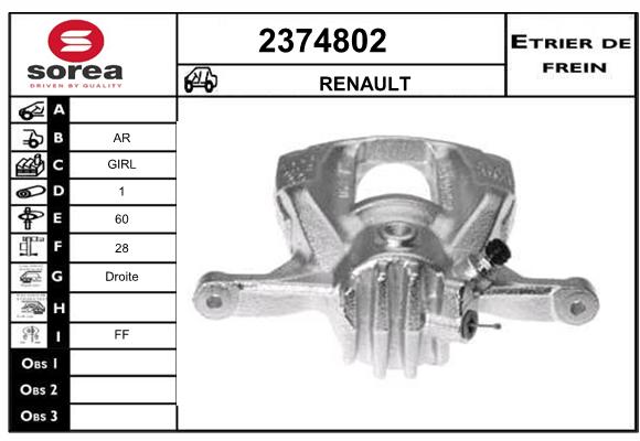 Etrier de frein SEEAC 4374802