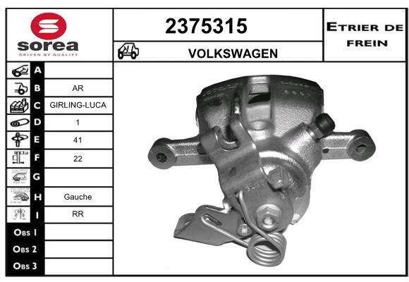 Etrier de frein SEEAC 4375315