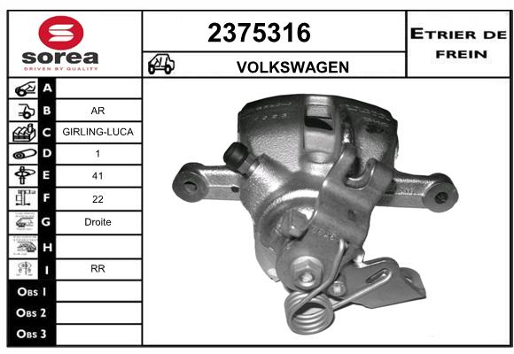 Etrier de frein SEEAC 4375316