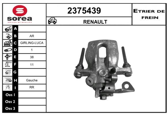 Etrier de frein SEEAC 4375439