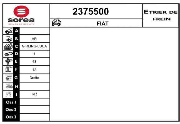 Etrier de frein SEEAC 4375500