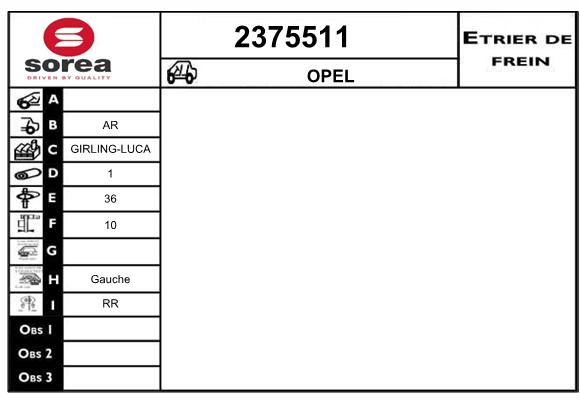 Etrier de frein SEEAC 4375511