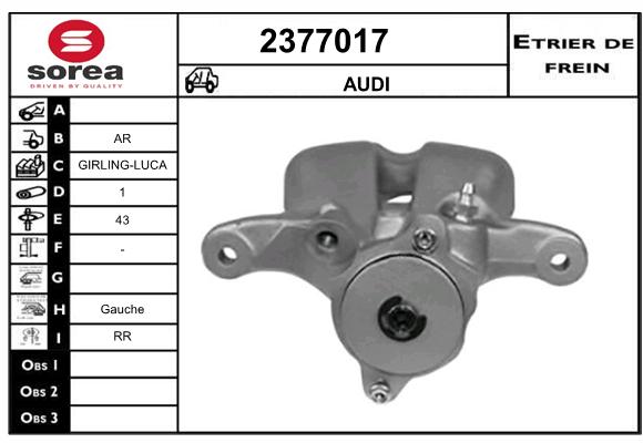 Etrier de frein SEEAC 4377017