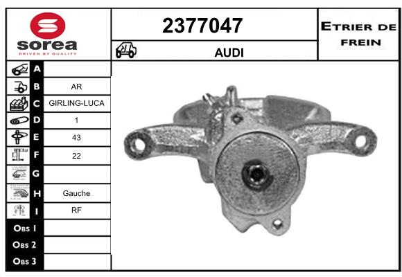 Etrier de frein SEEAC 4377047