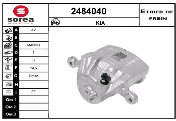 Etrier de frein SEEAC 4484040