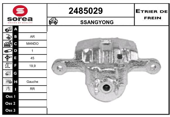 Etrier de frein SEEAC 4485029