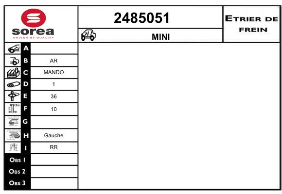 Etrier de frein SEEAC 4485051