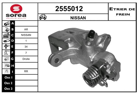 Etrier de frein SEEAC 4555012