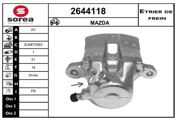 Etrier de frein SEEAC 4644118