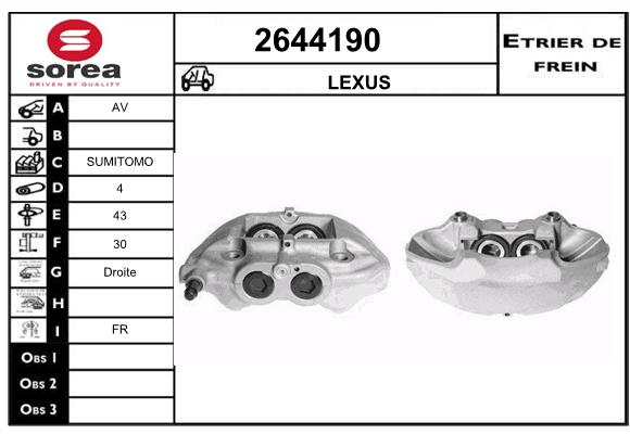 Etrier de frein SEEAC 4644190