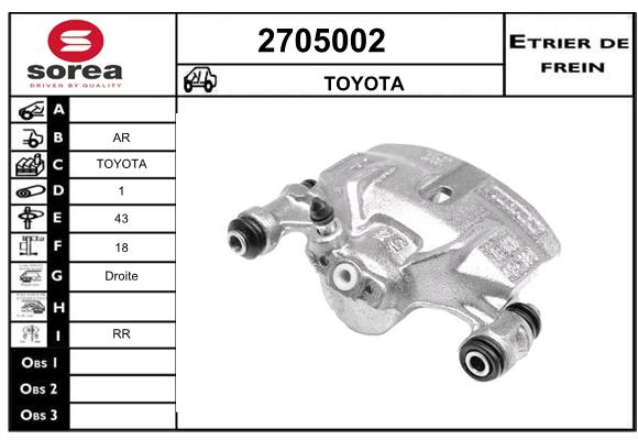 Etrier de frein SEEAC 4705002