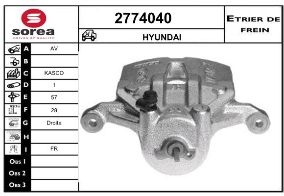 Etrier de frein SEEAC 4774040