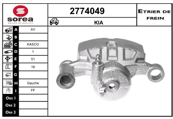 Etrier de frein SEEAC 4774049